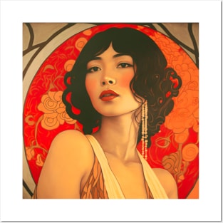 Art Deco Style Woman Posters and Art
